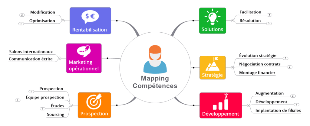 Cartographie de Compétences réalisée avec MindManager